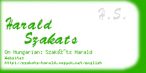 harald szakats business card